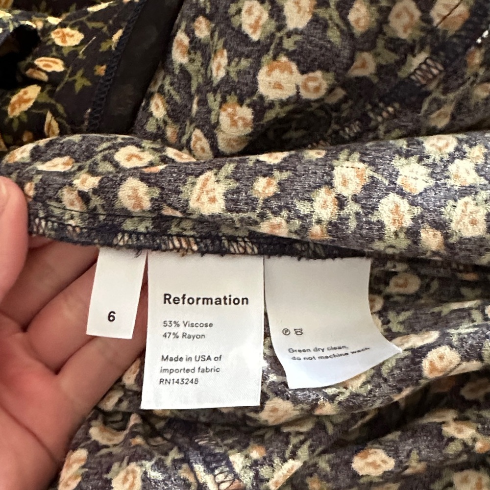 Reformation Black and Yellow Floral Maxi Dress - Picture 7 of 7